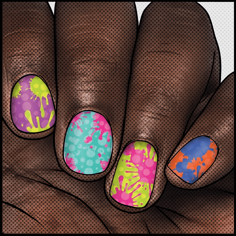 Splattered Fashion ✦ Nail Wrap ✦ 22 - tip Set - Espionage CosmeticsEspionage CosmeticsSplattered Fashion ✦ Nail Wrap ✦ 22 - tip Set