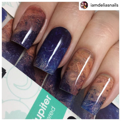 Storms of Jupiter ✦ Nail Wrap ✦ 22 - tip Set - Espionage CosmeticsEspionage CosmeticsStorms of Jupiter ✦ Nail Wrap ✦ 22 - tip Set