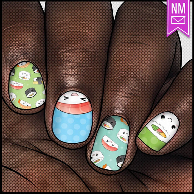 Sushi Party ✦ Nail Wrap ✦ 22 - tip Set - Espionage CosmeticsEspionage CosmeticsSushi Party ✦ Nail Wrap ✦ 22 - tip Set