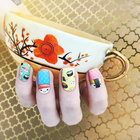 Sushi Party ✦ Nail Wrap ✦ 22 - tip Set - Espionage CosmeticsEspionage CosmeticsSushi Party ✦ Nail Wrap ✦ 22 - tip Set