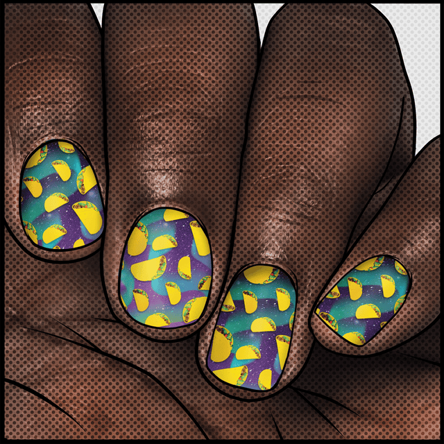 Taco Borealis ✦ Nail Wrap ✦ 22 - tip Set - Espionage CosmeticsEspionage CosmeticsTaco Borealis ✦ Nail Wrap ✦ 22 - tip Set