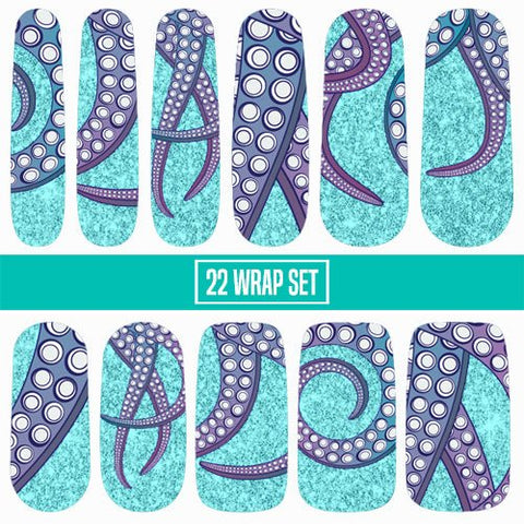 Tentacles ✦ Nail Wrap ✦ 22 - tip Set - Espionage CosmeticsEspionage CosmeticsTentacles ✦ Nail Wrap ✦ 22 - tip Set