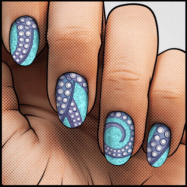 Tentacles ✦ Nail Wrap ✦ 22 - tip Set - Espionage CosmeticsEspionage CosmeticsTentacles ✦ Nail Wrap ✦ 22 - tip Set