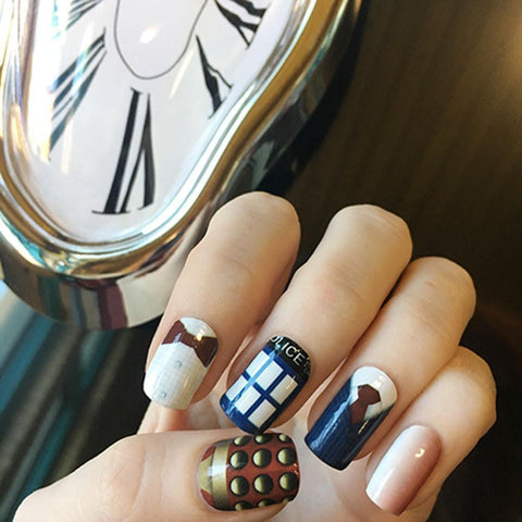 Time Lord ✦ Nail Wrap ✦ 14 - tip Set - Espionage CosmeticsEspionage CosmeticsTime Lord ✦ Nail Wrap ✦ 14 - tip Set