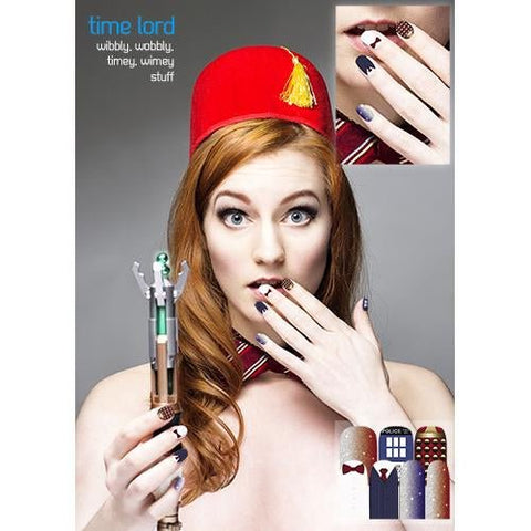 Time Lord ✦ Nail Wrap ✦ 14 - tip Set - Espionage CosmeticsEspionage CosmeticsTime Lord ✦ Nail Wrap ✦ 14 - tip Set