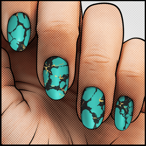 Turquoise ✦ Nail Wrap ✦ 22 - tip Sets - Espionage CosmeticsEspionage CosmeticsTurquoise ✦ Nail Wrap ✦ 22 - tip Sets