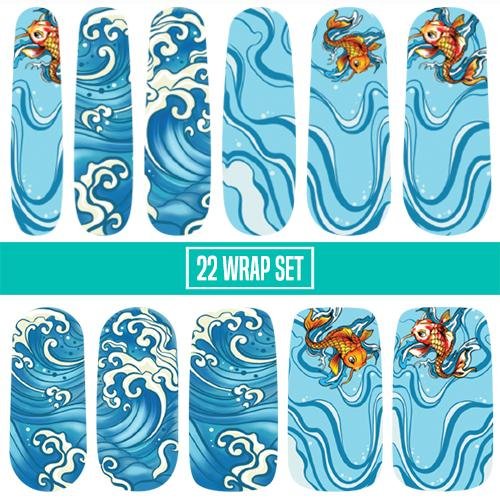 Ukiyo - E ✦ Nail Wrap ✦ 22 - tip Set - Espionage CosmeticsEspionage CosmeticsUkiyo - E ✦ Nail Wrap ✦ 22 - tip Set