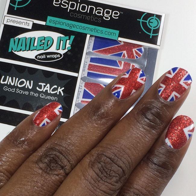 Union Jack ✦ Nail Wrap ✦ 14 - tip Set - Espionage CosmeticsEspionage CosmeticsUnion Jack ✦ Nail Wrap ✦ 14 - tip Set