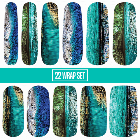 Veiled Paradise ✦ Nail Wrap ✦ 22 - tip Set - Espionage CosmeticsEspionage CosmeticsVeiled Paradise ✦ Nail Wrap ✦ 22 - tip Set