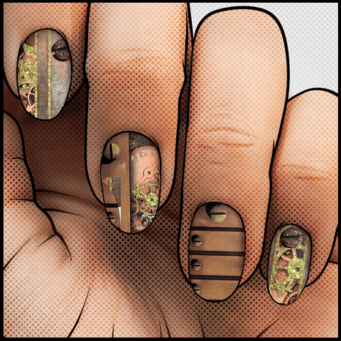 Steampunk 2.0 ✦ Nail Wrap ✦ 14-tip Set