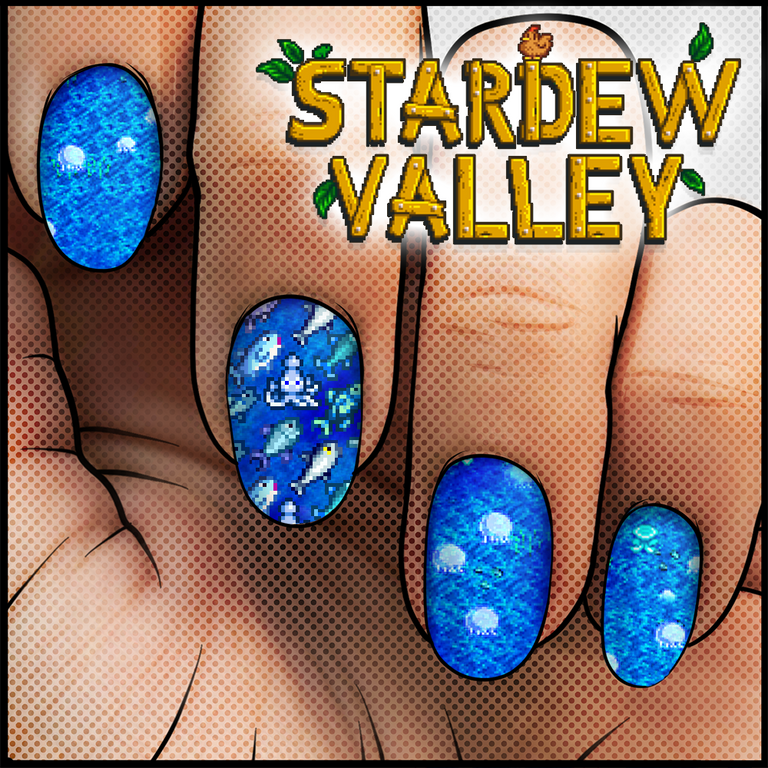 STARDEW VALLEY: Moonlight Jellies || LICENSED  Nail Wrap || 22-tip Set