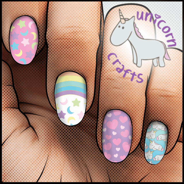 Unicorn's Lucky Charm || FEATURED ARTIST Nail Wrap || 22-tip Set