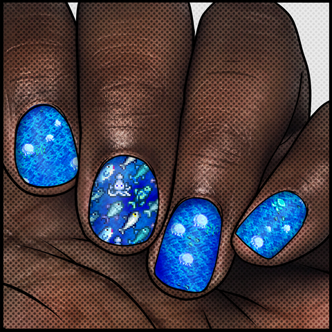 Stardew Valley: Moonlight Jellies ✦ Licensed  Nail Wrap ✦ 22-tip Set