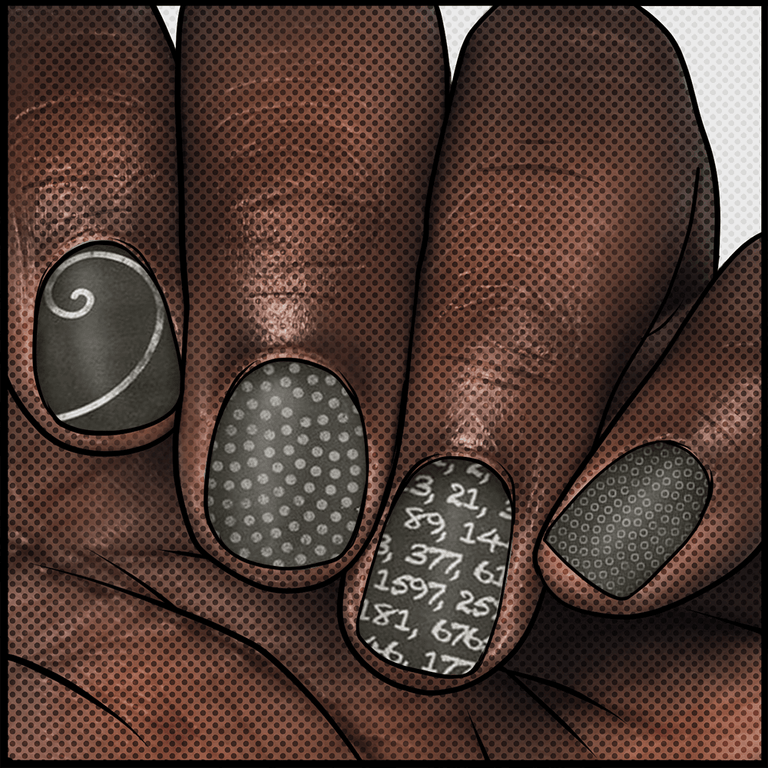 Fibonacci || Nail Wrap || 22-tip Set