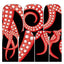 Tentacles BLACK & RED ✦ Nail Wraps ✦ 14-tip Set