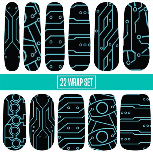 Light Cycle ✦ Nail Wrap ✦ 22-tip Set