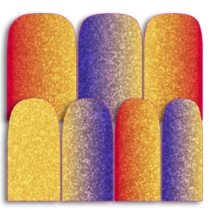 Glitter Gradient: League of Justice || Nail Wrap || 14-tip Set