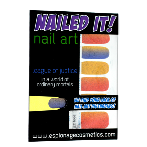 Glitter Gradient: League of Justice || Nail Wrap || 14-tip Set