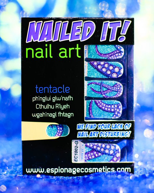 Tentacles GLITTER || Nail Wraps || 14-tip Set