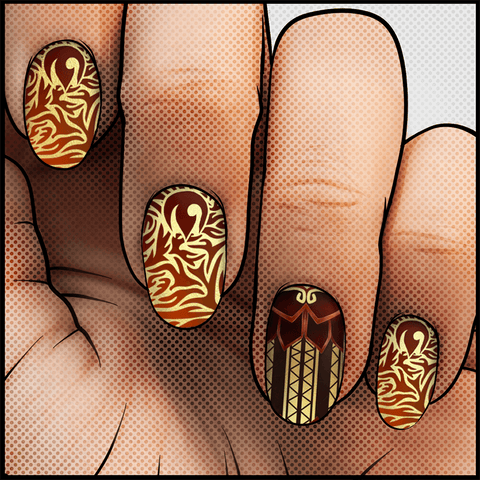 🔖 🔖  Banished Prince  ✦ Nail Wrap ✦ 22-tip Set