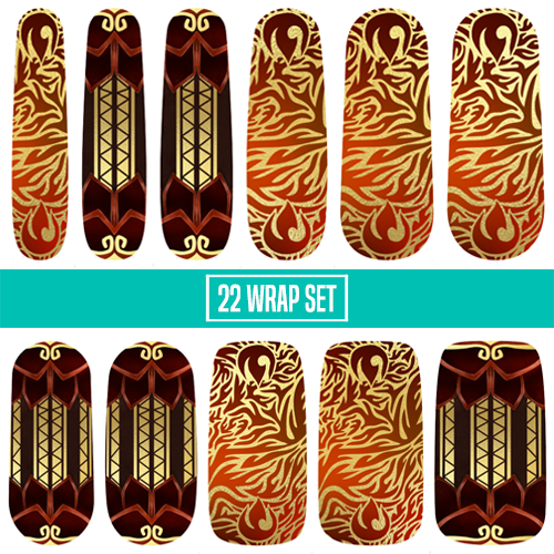 Banished Prince  ✦ Nail Wrap ✦ 22-tip Set
