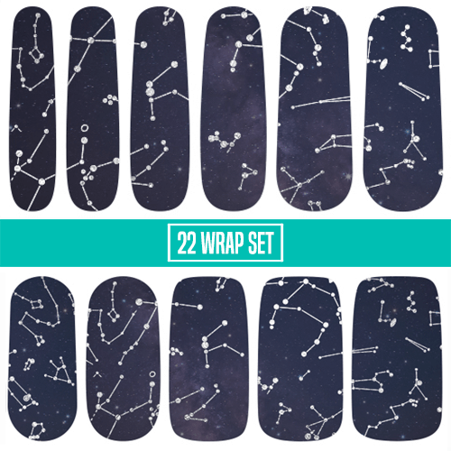 Constellations || Nail Wrap || 22-tip Set