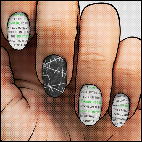 Frankenstein ✦ Nail Wrap ✦ 22-tip Set