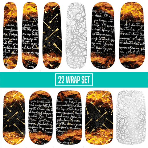 Girl on Fire ✦ Nail Wrap ✦ 22-tip Set