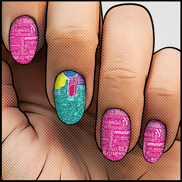 Go Ask Alice || FEATURED ARTIST Nail Wrap || 22-tip Set