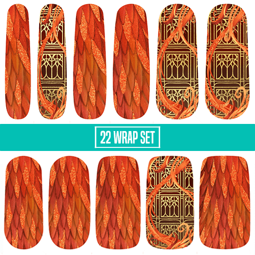 Headmaster's Phoenix ✦ Nail Wrap ✦ 22-tip Set