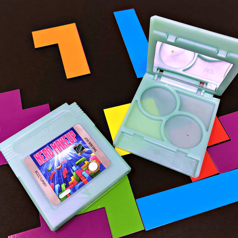 Nerd Makeup Kombat || Cartridge Compact || Teal Shimmer