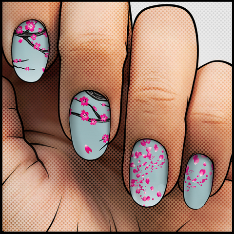 🔖🔖 Sakura Blossoms ✦ Nail Wrap ✦ 22-tip Set