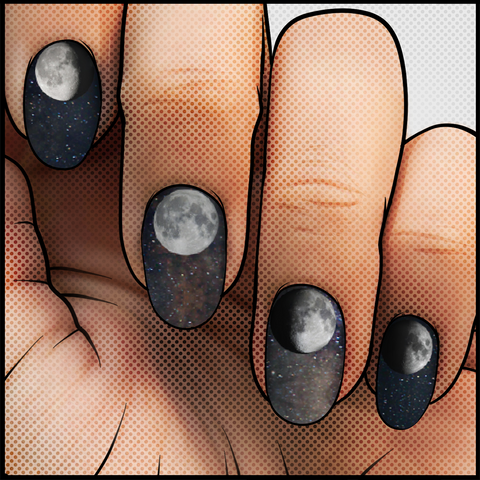 🔖🔖 Lunar Phase ✦ PreKS3 Nail Wrap ✦ 22-tip Set