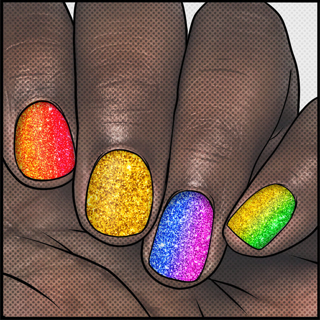 Oh, Snap! || Glitter Jedi Approved Nail Wrap || 22-tip Set