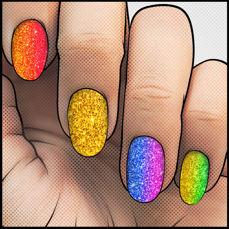 Oh, Snap! || Glitter Jedi Approved Nail Wrap || 22-tip Set