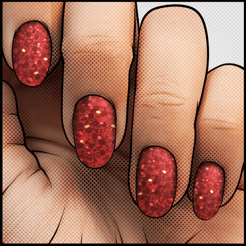 Ruby Slippers ✦ Glitter Jedi Approved Nail Wrap ✦ 22-tip Set