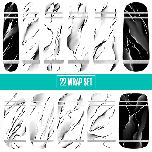 Simply Marble-ous! || FEATURED ARTIST Nail Wrap || 22-tip Set