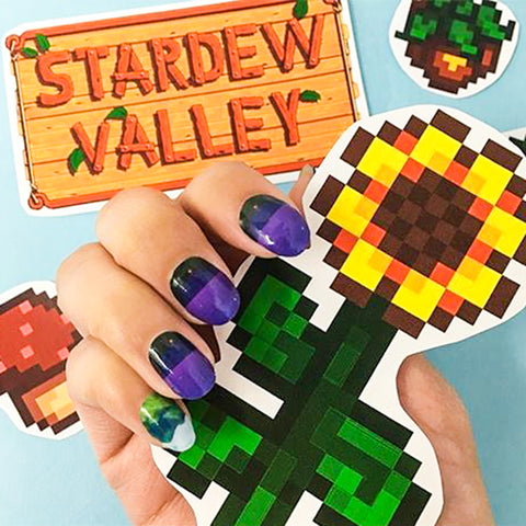 Stardew Valleyscapes ✦ Licensed Nail Wrap ✦ 14-tip Set