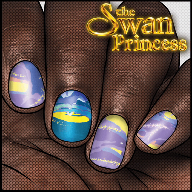 THE SWAN PRINCESS: Moonlight Transformation ✦ LICENSED Nail Wrap ✦ 22-tip Set
