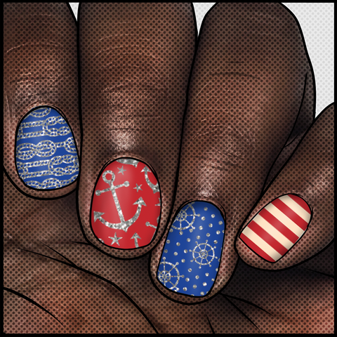 🔖🔖 That's Nautical ✦ Nail Wrap ✦ 22-tip Set