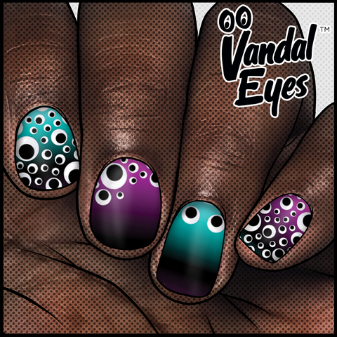 VANDALEYES: Gradient ✦ LICENSED Nail Wrap ✦ 22-tip Set - Espionage Cosmetics