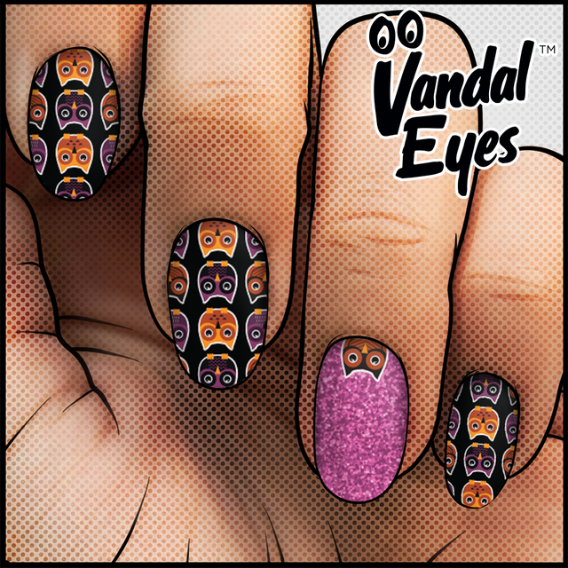 VANDALEYES: Owls ✦ LICENSED Nail Wrap ✦ 22-tip Set