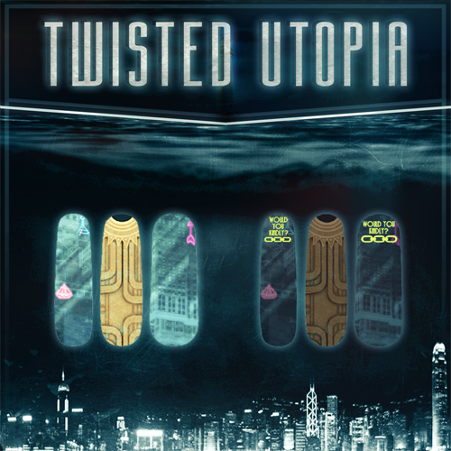Twisted Utopia || Nail Wrap || 22-tip Set