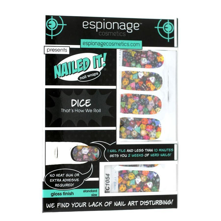 Dice-Nail Wraps-Espionage Cosmetics