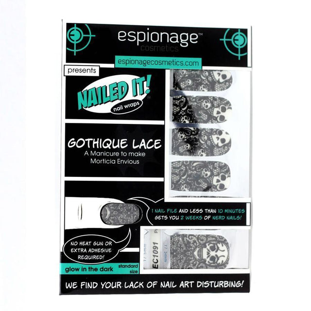 Gothique Lace-Nail Wraps-Espionage Cosmetics