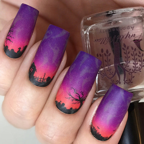 Graveyard ✦ Nail Wrap ✦ 14-tip Set