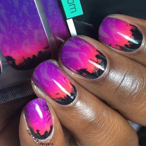 Graveyard ✦ Nail Wrap ✦ 14-tip Set