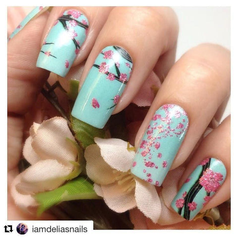 🔖🔖 Sakura Blossoms ✦ Nail Wrap ✦ 22-tip Set