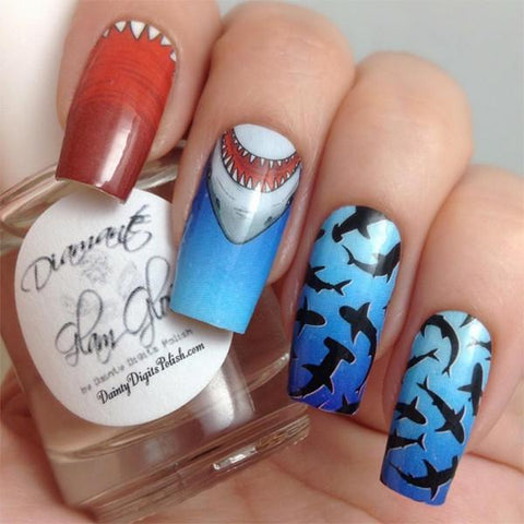 Sharks-Nail Wraps-Espionage Cosmetics