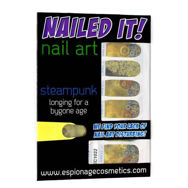 Steampunk-Nail Wraps-Espionage Cosmetics